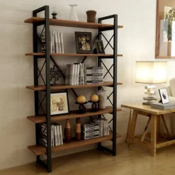 Nero bokhylla - Valnöt/svart