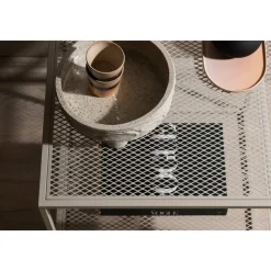 Netz sidobord 55 x 55 cm - Beige