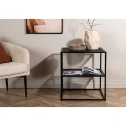 Netz sidobord 55 x 55 cm - Svart