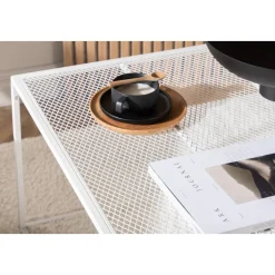 Netz soffbord 80 x 80 cm - Vit