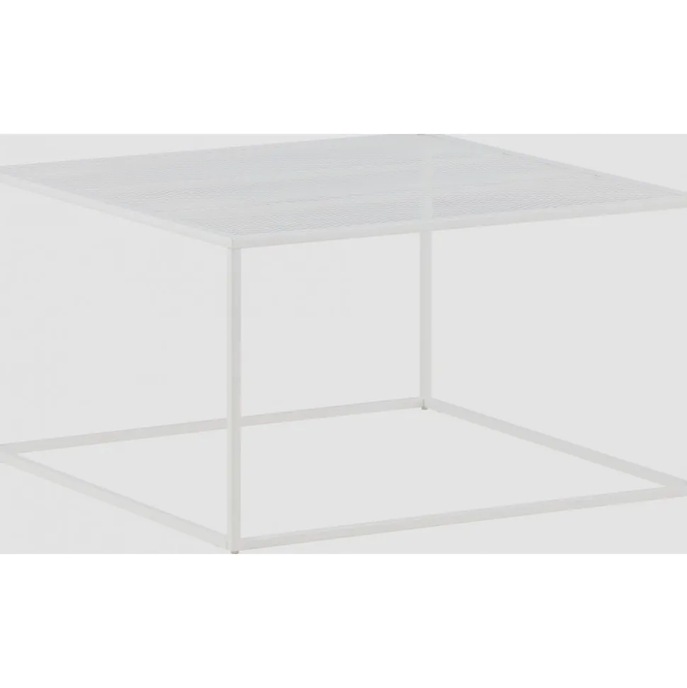 Netz soffbord 80 x 80 cm - Vit