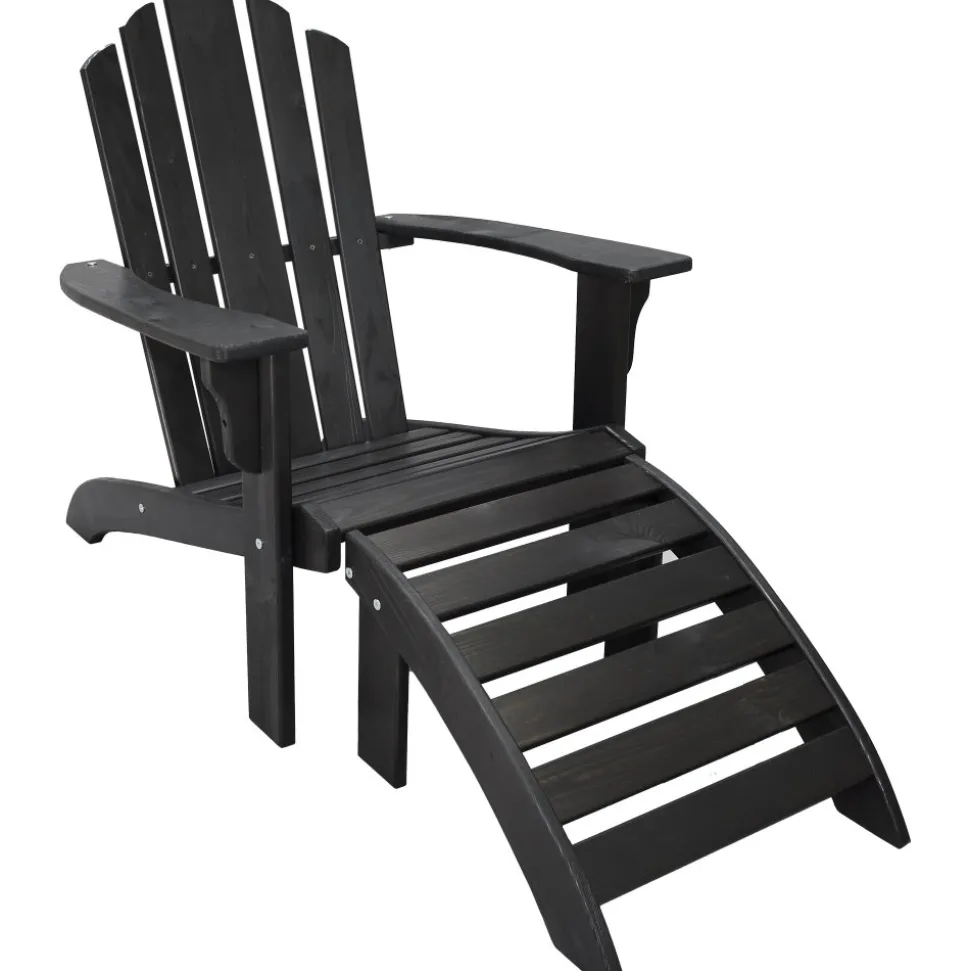 Newport däckstol - Svart