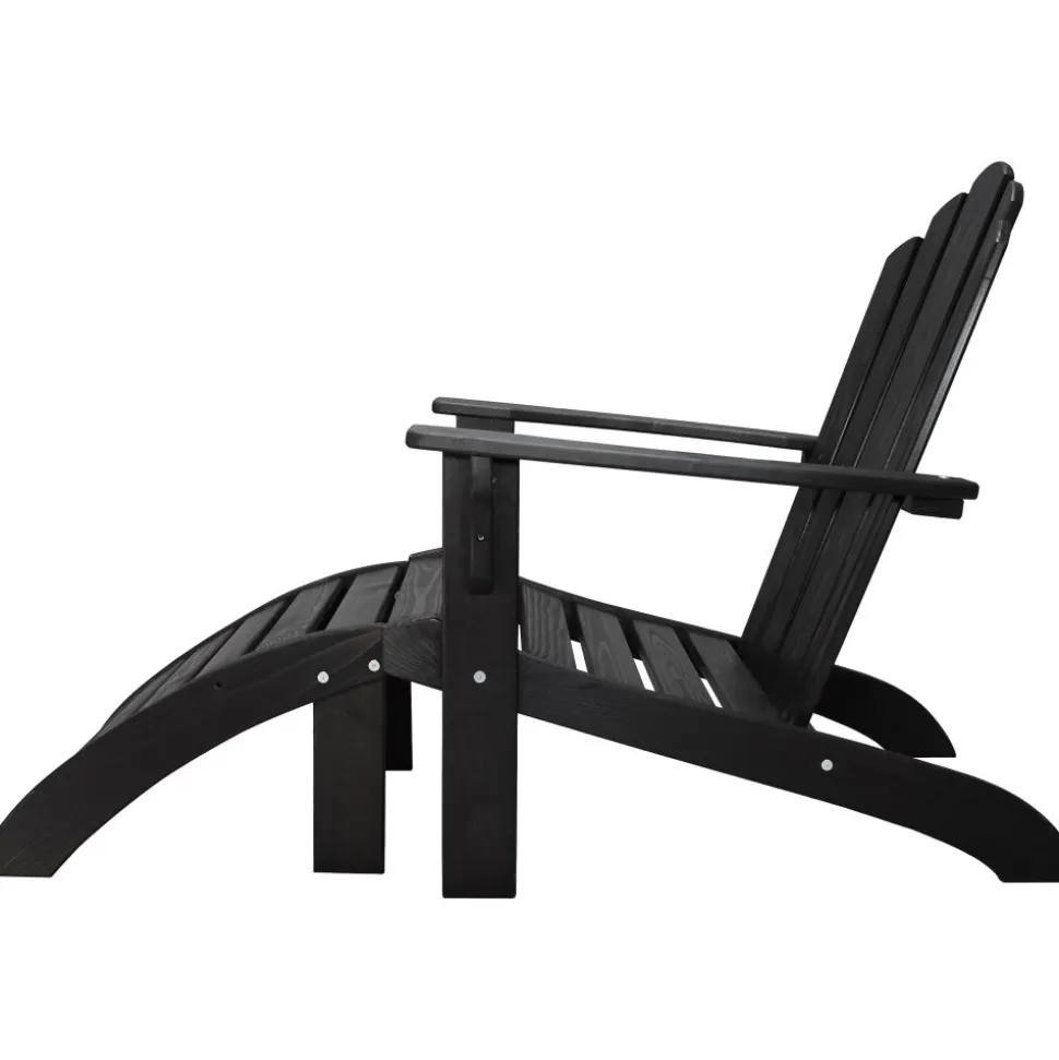 Newport däckstol - Svart