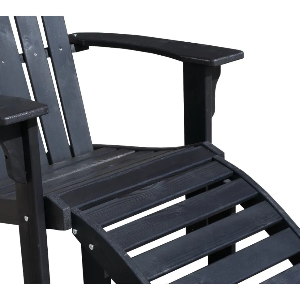 Newport däckstol - Svart