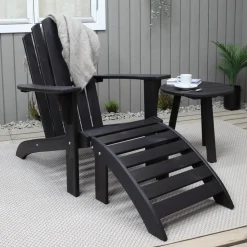 Newport däckstol - Svart + Rengöringsmedel för utemöbler