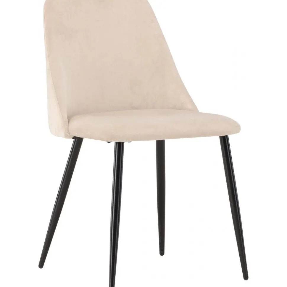 Night matstol - Beige sammet/svart