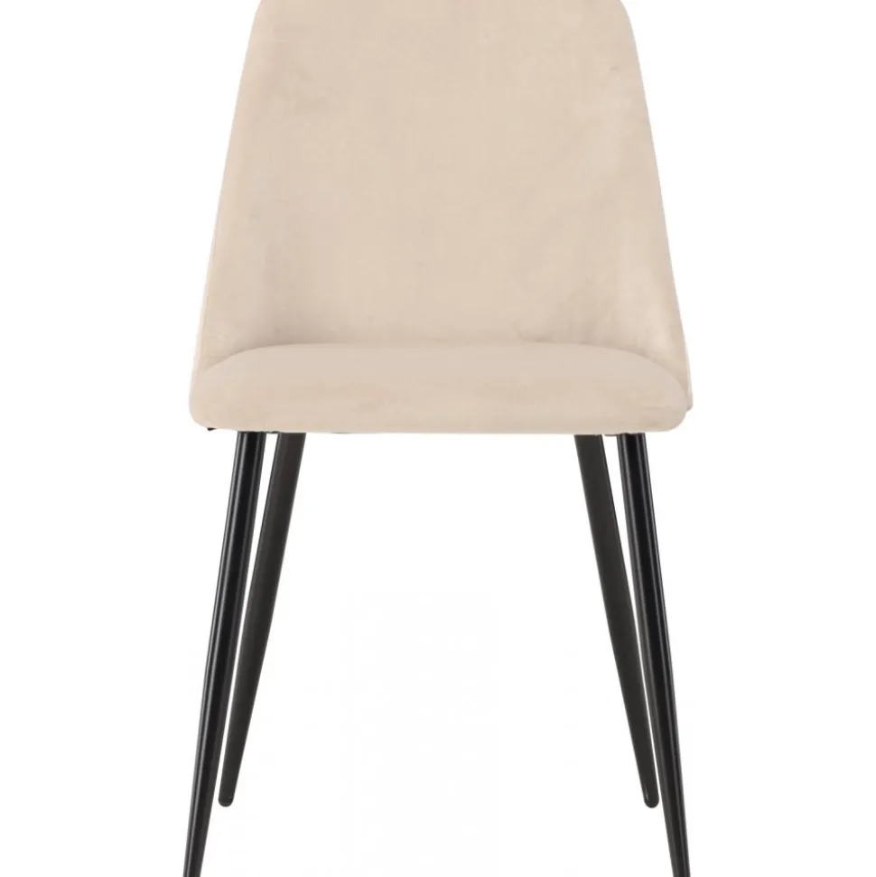Night matstol - Beige sammet/svart