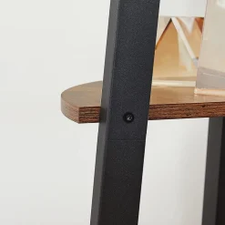 Nilla hörnsteghylla 125 cm - Brun/svart