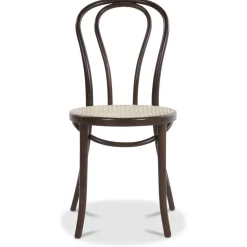 No 18 matstol med rottingsits - Brun