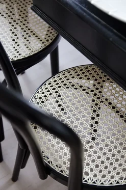 No 18 matstol med rottingsits - Svart + Fläckborttagare för möbler