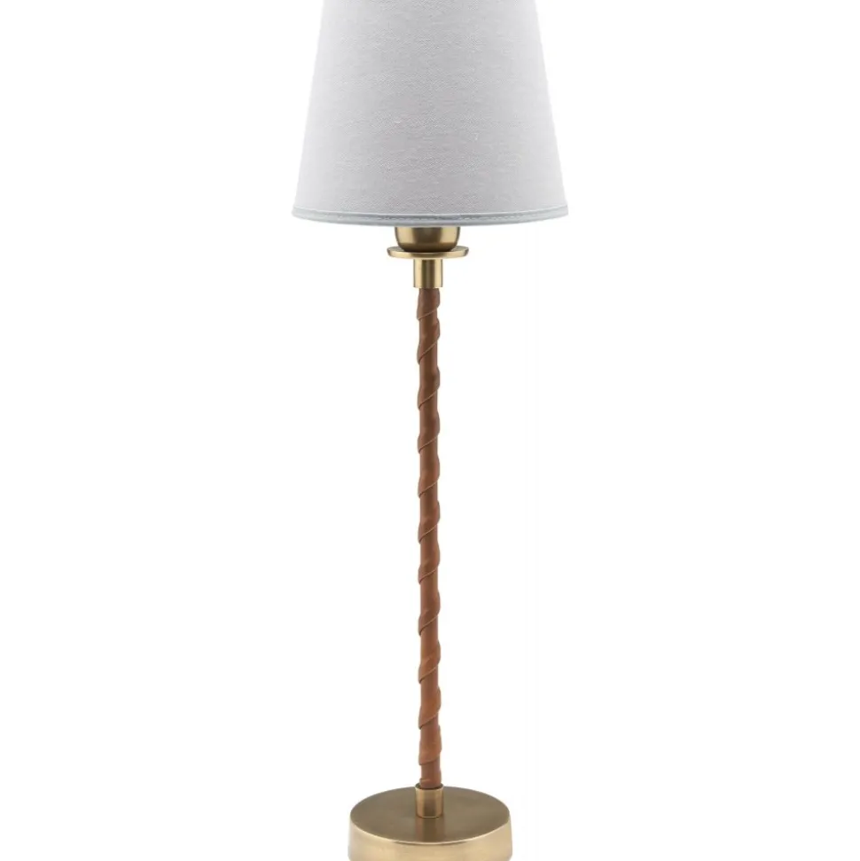 Nora lampfot - Antikmässing - 46 cm