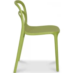 Nordanå stapelbar matstol i plast - Grön