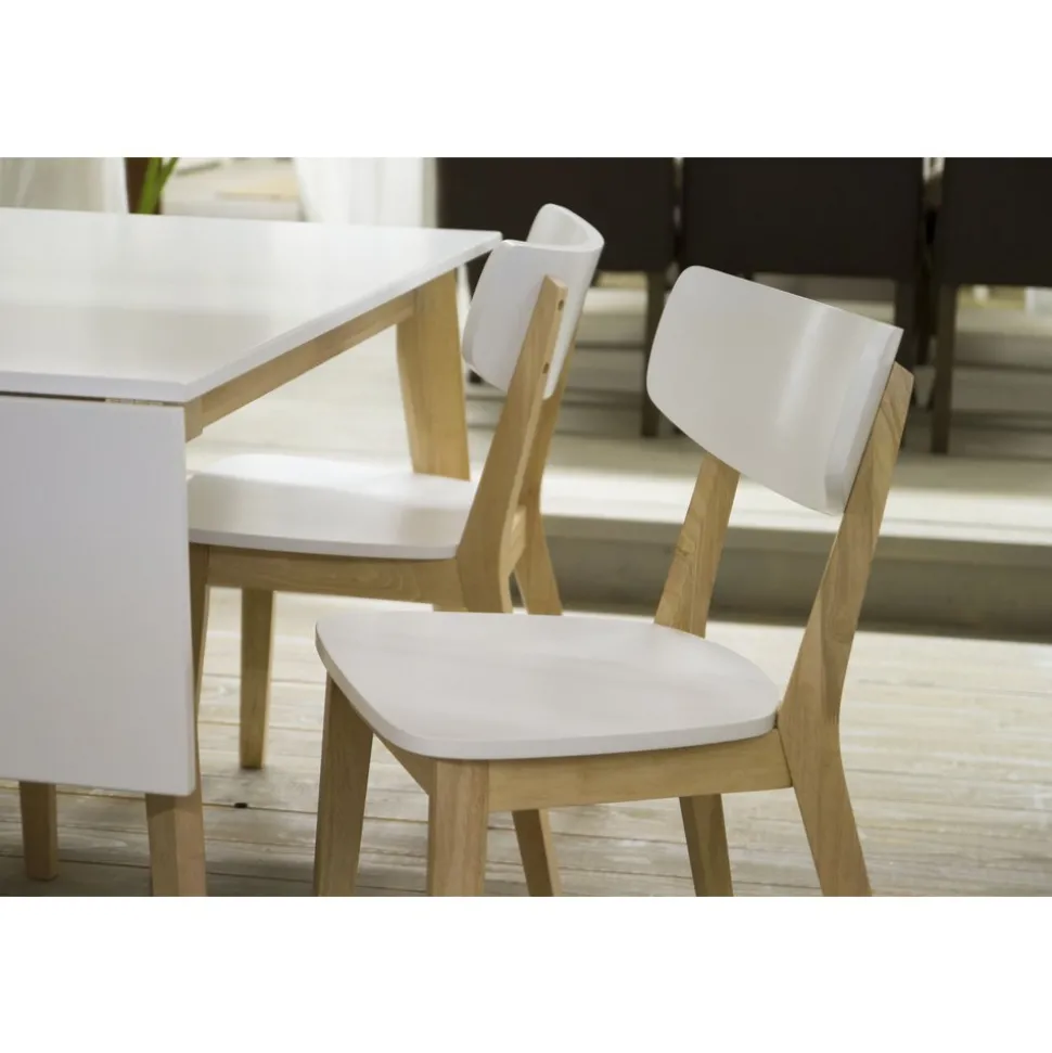 Nordkap stol - Vit/ljus ek