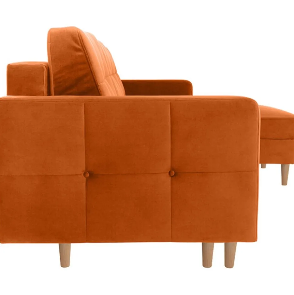 Noret bäddsoffa divansoffa - Orangeröd