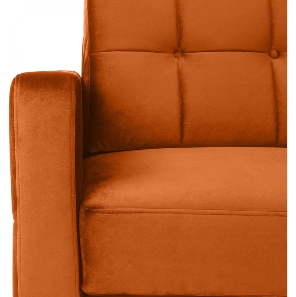 Noret bäddsoffa divansoffa - Orangeröd