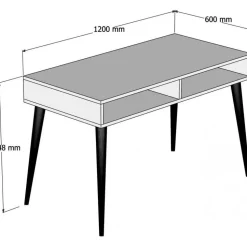 Novo skrivbord 120x60 cm - Valnöt