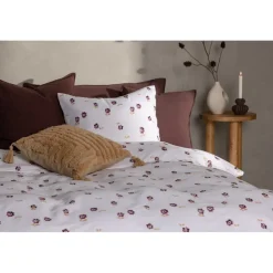 Oline bäddset 200 x 150 cm - Vit/lila