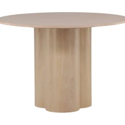 Olivia matbord Ø110 cm - Whitewash - toppskiva