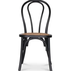 Omni matgrupp, runt matbord Ø130 cm inkl 4 st Tony svarta böjträ stolar - Rökfärgad ek