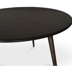 Omni matgrupp, runt matbord Ø130 cm inkl 4 st pinnstol Castor - Rökfärgad ek