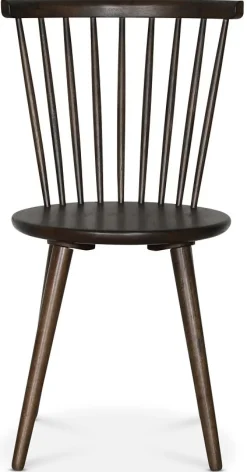 Omni matgrupp, runt matbord Ø130 cm inkl 4 st pinnstol Castor - Rökfärgad ek