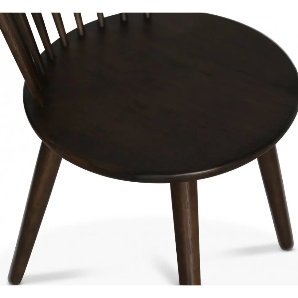 Omni matgrupp, runt matbord Ø130 cm inkl 4 st pinnstol Castor - Rökfärgad ek