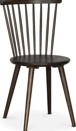 Omni matgrupp, runt matbord Ø130 cm inkl 4 st pinnstol Castor - Rökfärgad ek + 3.00 x Möbeltassar