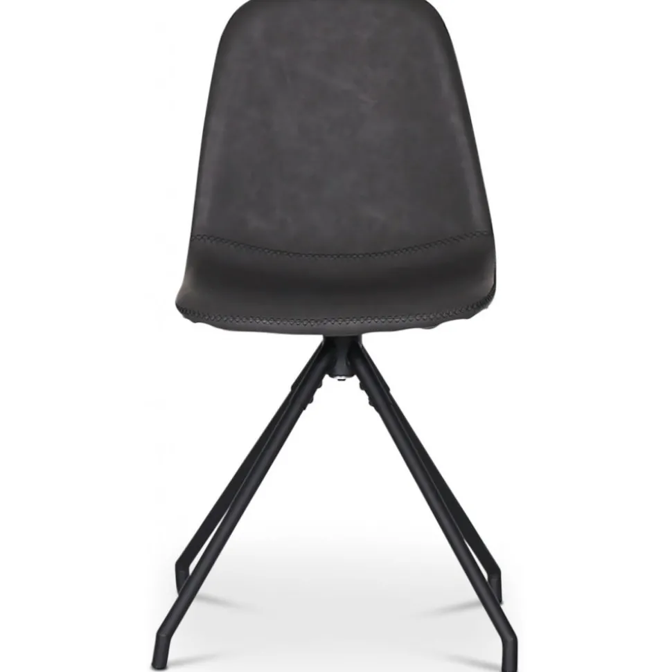 Omni matgrupp, runt matbord Ø130 cm inkl 4 st Bridge snurrbara stolar - Rökfärgad ek + 3.00 x Möbeltassar