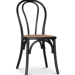 Omni matgrupp, runt matbord Ø130 cm inkl 4 st Tony svarta stolar - Svartbetsad ek + 3.00 x Möbeltassar