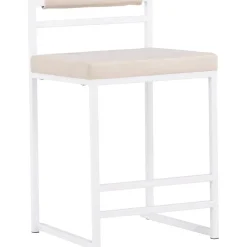 Opelika barstol - Beige/vit