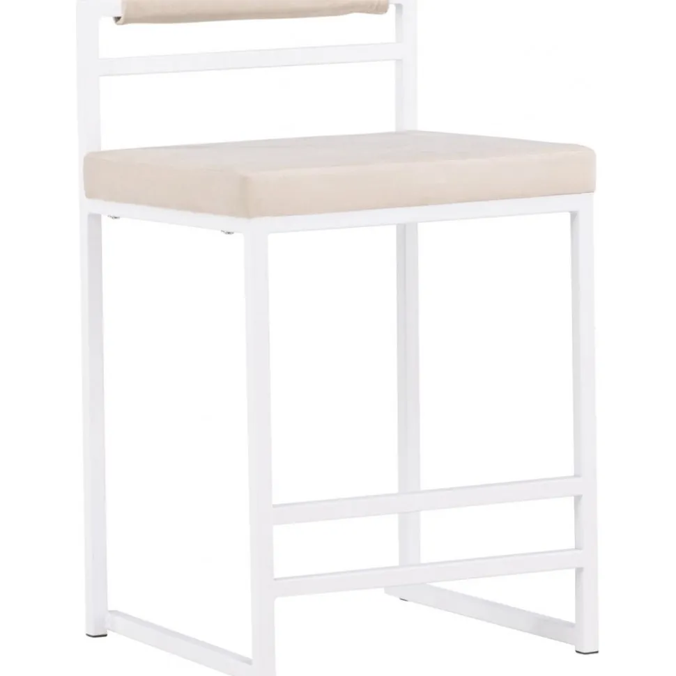 Opelika barstol - Beige/vit