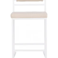 Opelika barstol - Beige/vit