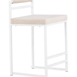 Opelika barstol - Beige/vit