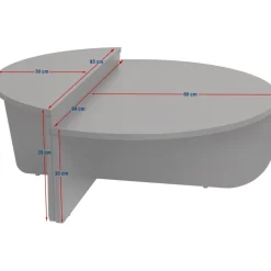Orion soffbord 90/85 x 60/30 cm - Grön/sandsten