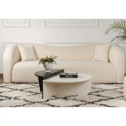 Orion soffbord 90/85 x 60/30 cm - Vit/svart