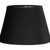 Oval Sammet lampskärm - Svart
