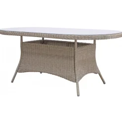 Ovalt trädgårdsbord Menton - 180x100 | Natur + Textilskydd för utemöbler