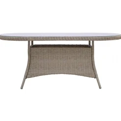 Ovalt trädgårdsbord Menton - 180x100 | Natur + Textilskydd för utemöbler