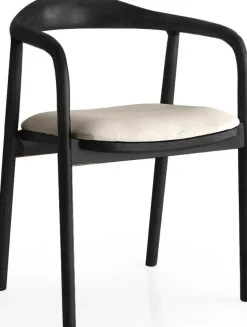 Padre matstol - Ljusgrå/svart