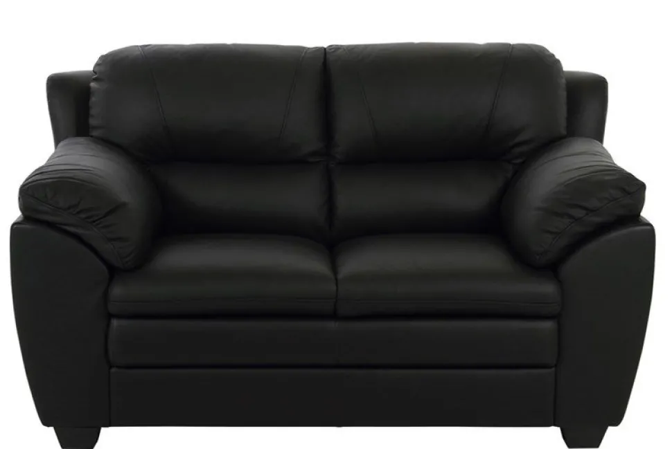 Palarmo 2-sits soffa - Svart ecoläder