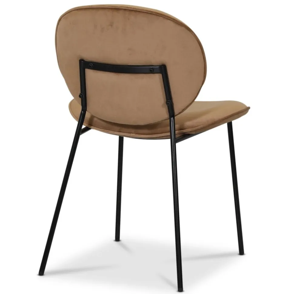 Palle stol i sammet - Brun + Textilrengöring för möbler