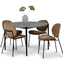 Palle stol i sammet - Brun + Textilrengöring för möbler