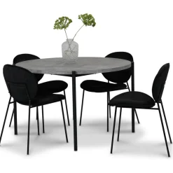 Palle stol i svart sammet + Möbeltassar