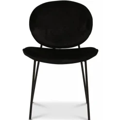 Palle stol i svart sammet