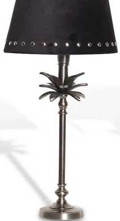 Palmblad Bordslampa 39 cm - Old Silver