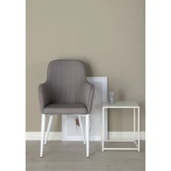 Paolo karmstol - Grå/vit