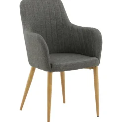 Paolo karmstol - Mörkgrå/ek