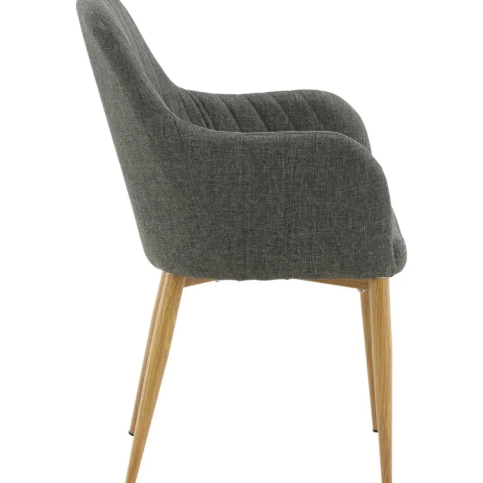 Paolo karmstol - Mörkgrå/ek