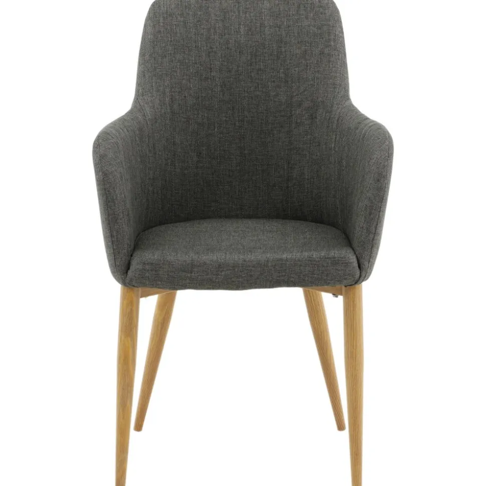 Paolo karmstol - Mörkgrå/ek