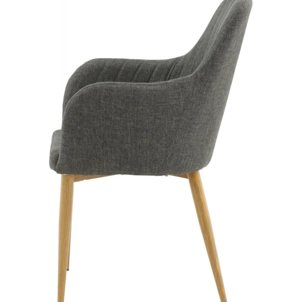 Paolo karmstol - Mörkgrå/ek